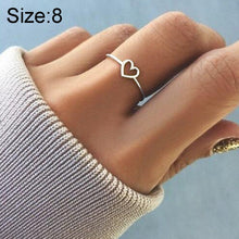 Load image into Gallery viewer, Fashion Heart Shaped Wedding Ring for Woman, Rose Gold, White