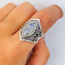 Load image into Gallery viewer, Vintage Silver Big Stone Ring for Women Fashion Bohemian Boho Jewelry, 10, 11, 5, 6, 7, 8, 9