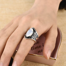Load image into Gallery viewer, Vintage Silver Big Stone Ring for Women Fashion Bohemian Boho Jewelry, 10, 11, 5, 6, 7, 8, 9