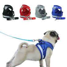 Load image into Gallery viewer, Adjustable Polyester Mesh Reflective Vest Lead Leash for Pet Dog, S, M, L, XL