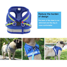 Load image into Gallery viewer, Adjustable Polyester Mesh Reflective Vest Lead Leash for Pet Dog, S, M, L, XL