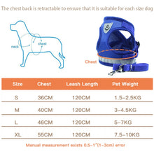 Load image into Gallery viewer, Adjustable Polyester Mesh Reflective Vest Lead Leash for Pet Dog, S, M, L, XL