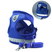 Load image into Gallery viewer, Adjustable Polyester Mesh Reflective Vest Lead Leash for Pet Dog, S, M, L, XL