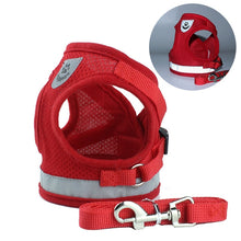 Load image into Gallery viewer, Adjustable Polyester Mesh Reflective Vest Lead Leash for Pet Dog, S, M, L, XL