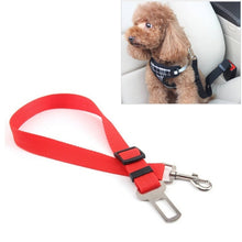 Load image into Gallery viewer, Nylon Harness Leash Clip Pet Dog Car Seat Belt Security Belt, Black, Blue, Red