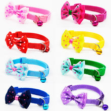 Load image into Gallery viewer, Adjustable Bow Knot Bell Collar Cat Dog Collars Pet Supplies