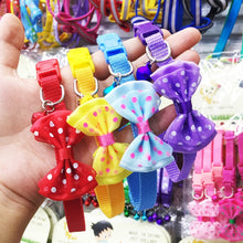 Load image into Gallery viewer, Adjustable Bow Knot Bell Collar Cat Dog Collars Pet Supplies