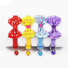 Load image into Gallery viewer, Adjustable Bow Knot Bell Collar Cat Dog Collars Pet Supplies