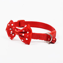 Load image into Gallery viewer, Adjustable Bow Knot Bell Collar Cat Dog Collars Pet Supplies