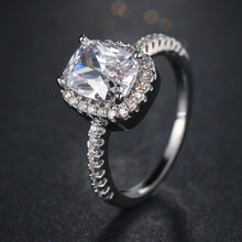 Load image into Gallery viewer, Fashion Big Cubic Crystal Silver Zircon Ring Wedding Jewelry Party Gift, 5, 6, 7, 8, 9, 10