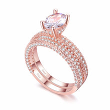 Load image into Gallery viewer, Double Row For Women Fashion Cubic Zirconia Wedding Engagement ring, 6, 7, 8, 9, 10