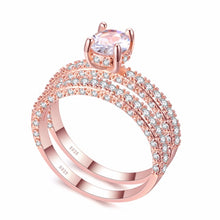 Load image into Gallery viewer, Double Row For Women Fashion Cubic Zirconia Wedding Engagement ring, 6, 7, 8, 9, 10
