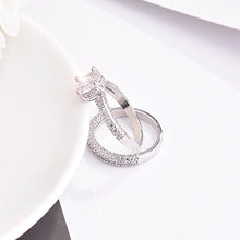 Load image into Gallery viewer, Double Row For Women Fashion Cubic Zirconia Wedding Engagement ring, 6, 7, 8, 9, 10