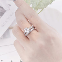 Load image into Gallery viewer, Double Row For Women Fashion Cubic Zirconia Wedding Engagement ring, 6, 7, 8, 9, 10