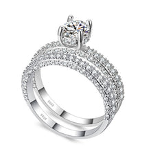 Load image into Gallery viewer, Double Row For Women Fashion Cubic Zirconia Wedding Engagement ring, 6, 7, 8, 9, 10