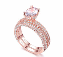 Load image into Gallery viewer, Double Row For Women Fashion Cubic Zirconia Wedding Engagement ring, 6, 7, 8, 9, 10