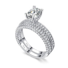 Load image into Gallery viewer, Double Row For Women Fashion Cubic Zirconia Wedding Engagement ring, 6, 7, 8, 9, 10