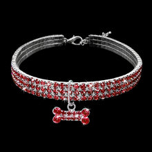 Load image into Gallery viewer, Bling Rhinestone Dog Collar Crystal Puppy Chihuahua Pet Dog Collars Leash For Small Dogs Mascotas Accessories, L, M, S