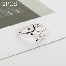 Load image into Gallery viewer, 2 PCS Charms Tolive Tree Branch Leaves Adjustable Open Ring for Women