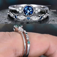Load image into Gallery viewer, 2 PCS/Set Women Fashion Zircon Gemstone Ring, 5, 6, 7, 8, 9, 10