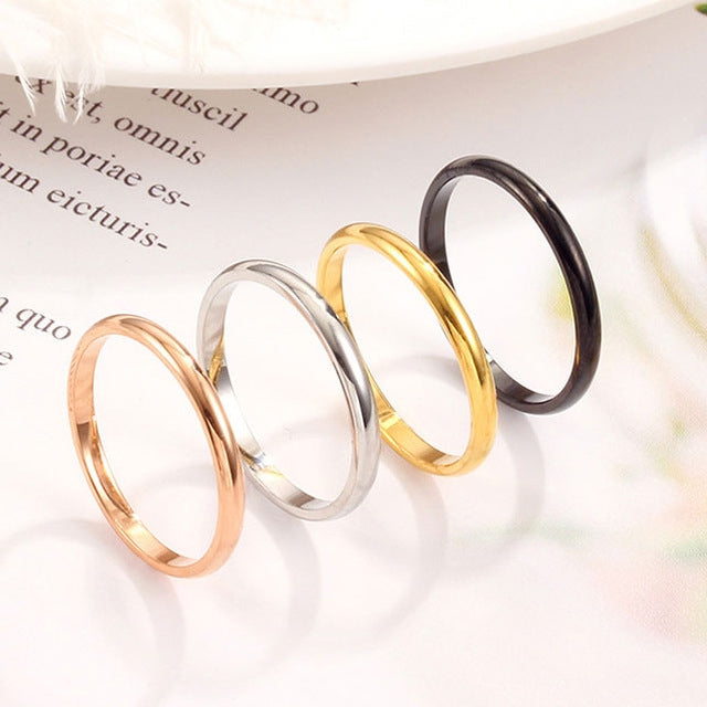 Female Stainless Steel Titanium Steel Ring, 3, 8
