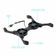 Load image into Gallery viewer, USB Port Mini Octopus Laptop Fan Folding Cooler Pad