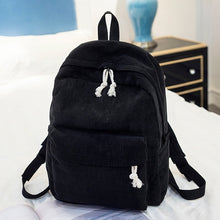 Load image into Gallery viewer, Soft Fabric Backpack Female Corduroy Design School Backpack for Teenage Girls Women