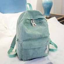 Load image into Gallery viewer, Soft Fabric Backpack Female Corduroy Design School Backpack for Teenage Girls Women