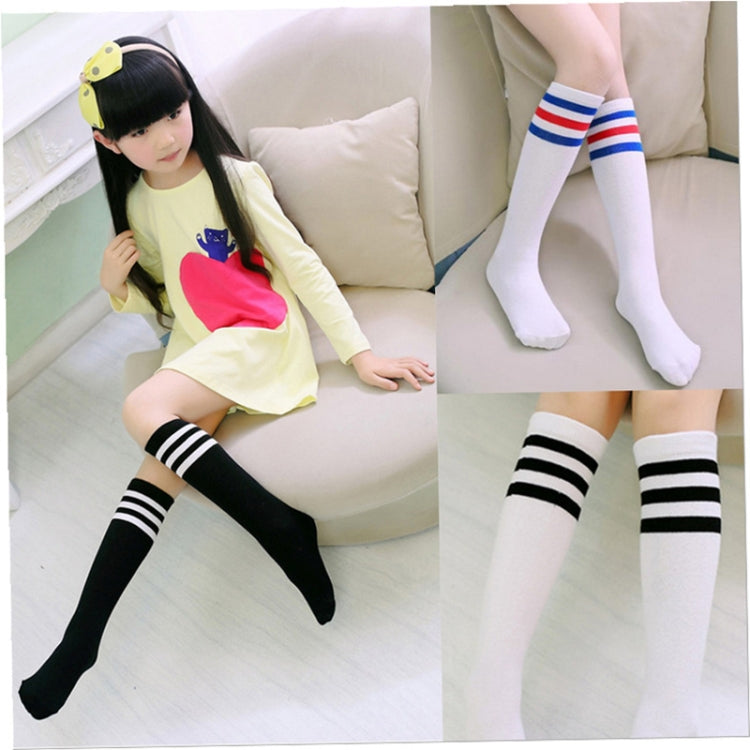 High Knee Socks Stripes Cotton Sports School Skate Long Socks for Kids