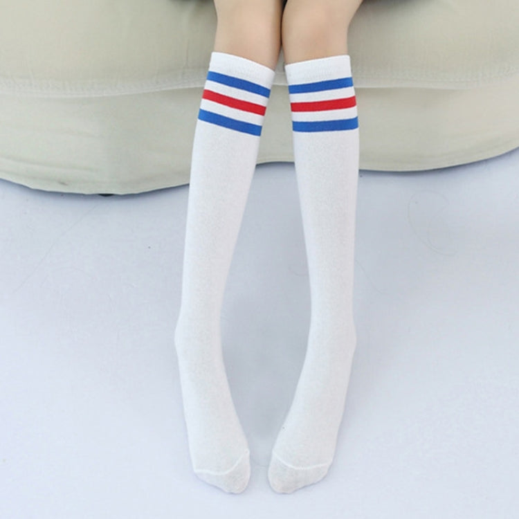 High Knee Socks Stripes Cotton Sports School Skate Long Socks for Kids