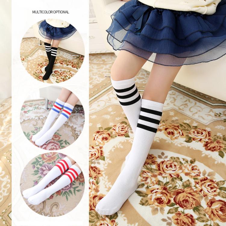 High Knee Socks Stripes Cotton Sports School Skate Long Socks for Kids