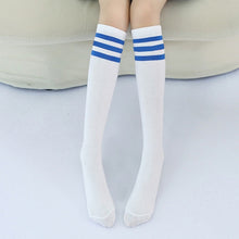 Load image into Gallery viewer, High Knee Socks Stripes Cotton Sports School Skate Long Socks for Kids
