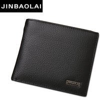 Load image into Gallery viewer, Genuine Leather Wallet Fashion Short Bifold Men Wallet Casual Soild Men Wallets With Coin Pocket Purses Male Wallets