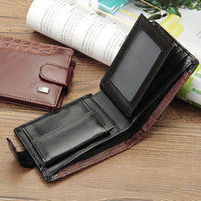 Load image into Gallery viewer, Men Vintage Leather Hasp Short Coin Pocket Purse Card Holder Wallets