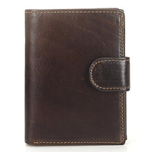 Load image into Gallery viewer, Vintage Men Wallet Genuine Leather Short Wallets Male Multifunctional Cowhide Male Purse Coin Pocket Photo Card Holder