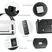 Load image into Gallery viewer, DSB HQ236 Laminator A4 File Laminating Machine Photo Sealing Machine Cold Laminating Thermoplastic Machine with Paper Trimmer Cutter, HQ236