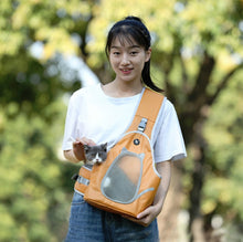 Load image into Gallery viewer, TAILUP Pets Carry Out Shoulder Bag Convenient Foldable Leather Chest Bag, S, M