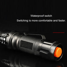 Load image into Gallery viewer, T02 Pen Clip Mini Flashlight T6 Telescopic Zoom Led Flashlight Outdoor Waterproof Long Shot Glare Flashlight, T02 Pen Clip