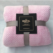 Load image into Gallery viewer, Thicken Solid Color Mesh Pineapple Flannel Blanket Coral Fleece Air Conditioning Sofa Cover Winter Warm Sheets Easy Wash Faux Fur Blankets, 100x150cm, 120x200cm, 150x200cm, 180x200cm, 200x230cm, 70x100cm, 45x65cm