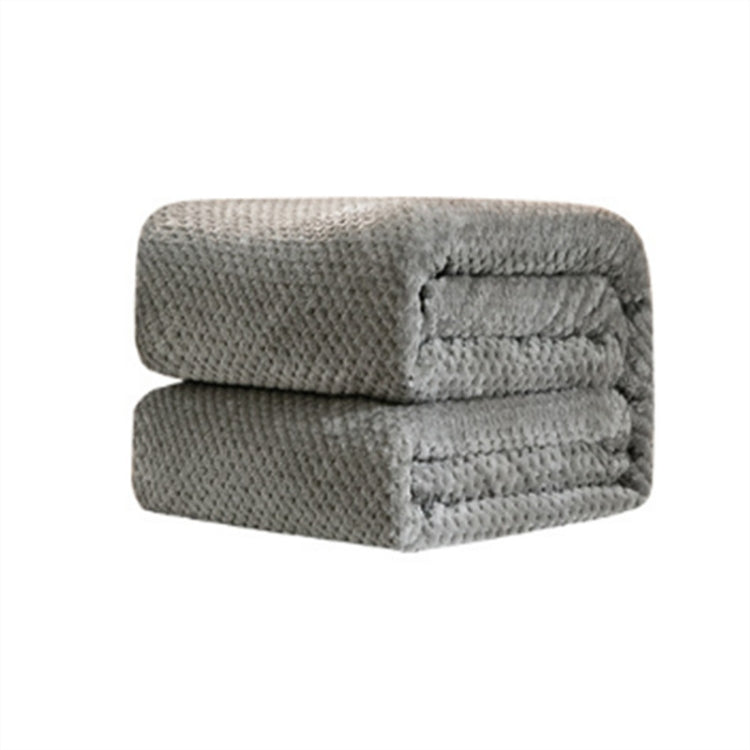 Thicken Solid Color Mesh Pineapple Flannel Blanket Coral Fleece Air Conditioning Sofa Cover Winter Warm Sheets Easy Wash Faux Fur Blankets, 100x150cm, 120x200cm, 150x200cm, 180x200cm, 200x230cm, 70x100cm, 45x65cm