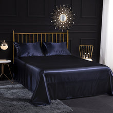 Load image into Gallery viewer, Home Ice Silk Simulation Silk Four-Piece Pillowcase Flat Sheet Fitted Sheet Set, US-Full/UK-D:138x190x35cm, US-Queen/UK-K:153x203x35cm, US-King:198x203x35cm, UK-SK:180x200x35cm, US-King: 198x203x35cm