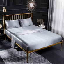 Load image into Gallery viewer, Home Ice Silk Simulation Silk Four-Piece Pillowcase Flat Sheet Fitted Sheet Set, US-Full/UK-D:138x190x35cm, US-Queen/UK-K:153x203x35cm, US-King:198x203x35cm, UK-SK:180x200x35cm, US-King: 198x203x35cm