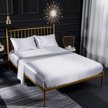 Load image into Gallery viewer, Home Ice Silk Simulation Silk Four-Piece Pillowcase Flat Sheet Fitted Sheet Set, US-Full/UK-D:138x190x35cm, US-Queen/UK-K:153x203x35cm, US-King:198x203x35cm, UK-SK:180x200x35cm, US-King: 198x203x35cm