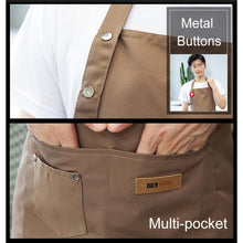 Load image into Gallery viewer, Pure Color Cooking Kitchen Apron For Woman Men Chef Waiter Cafe Shop BBQ Hairdresser Aprons