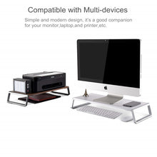 Load image into Gallery viewer, Monitor Stand Riser with Metal Feet for iMac MacBook LCD Display Printer, Lapdesk Tabletop Organizer Sturdy Platform Save Space