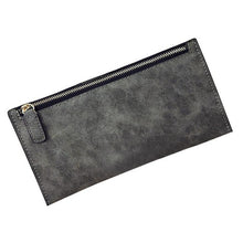 Load image into Gallery viewer, Ladies Long Wallet Simple Style Coin Purse Leather Thin Wallets