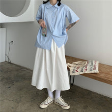 Load image into Gallery viewer, High Waist Drape Skirt Loose And Thin Mid-Length A-Line Skirt, L