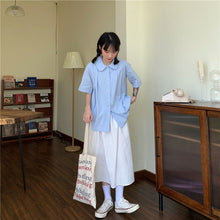 Load image into Gallery viewer, High Waist Drape Skirt Loose And Thin Mid-Length A-Line Skirt, L