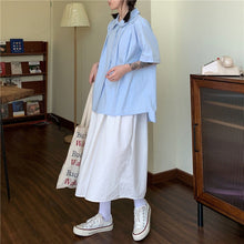 Load image into Gallery viewer, High Waist Drape Skirt Loose And Thin Mid-Length A-Line Skirt, L