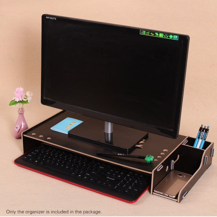 Elevated Wood Computer Monitor Stand Riser Laptop Shelf Desk Organizer with Keyboard Storage, TBD049404601A, TBD049404601B, TBD049404601C, TBD049404601D